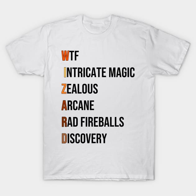 Wizard Mage Class RPG Roleplaying Dungeon Sorcerer Meme Gift T-Shirt by TellingTales